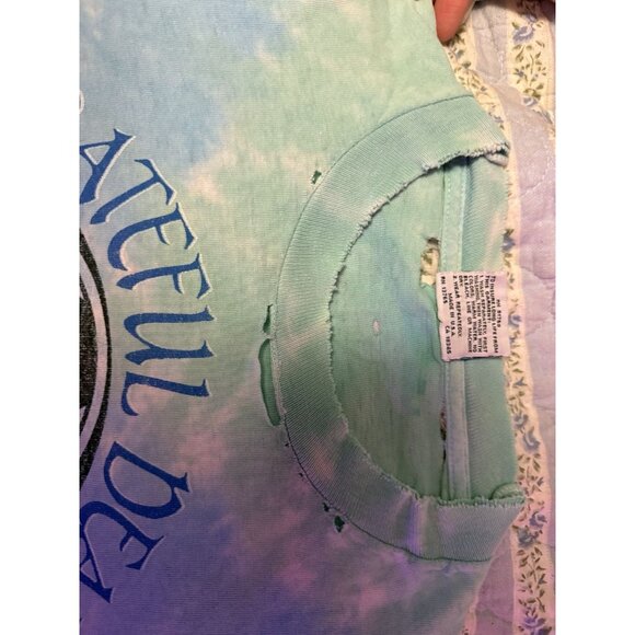 Vintage Grateful Dead T-Shirt size XL Tie Dye Olympic Velodrome Los Angeles 1990 - Picture 6 of 7